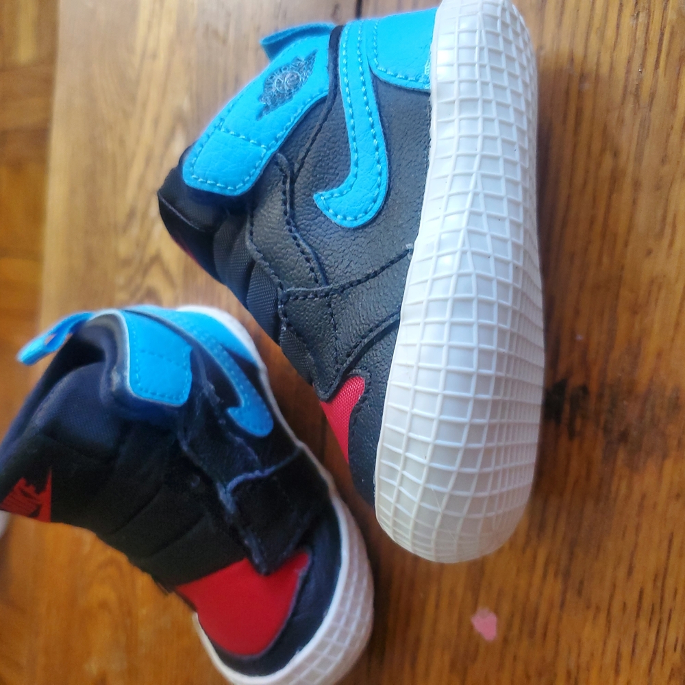 Nike Baby Walker Shoes - Black, Blue, and Red